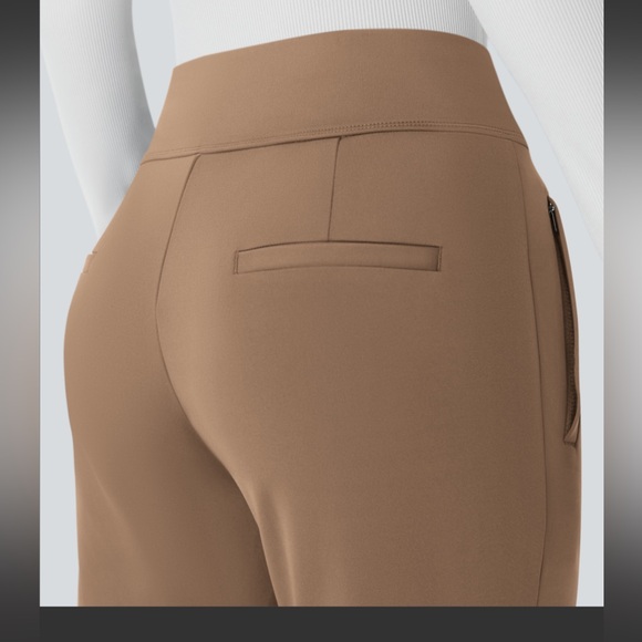 HALARA Wide-Leg Pull-On Pants in Camel Brown - Picture 4 of 10